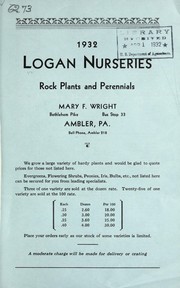 Cover of: Rock plants and perennials | Logan Nurseries