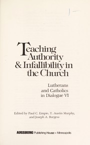 Cover of: Teaching authority & infallibility in the Church | 