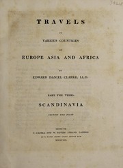 Cover of: Travels in various countries of Europe, Asia and Africa | Edward Daniel Clarke