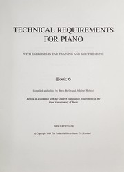 Cover of: Technical Requirements for Piano | 