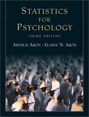 Cover of: Statistics for Psychology (3rd Edition) by Arthur Aron, Elaine N. Aron