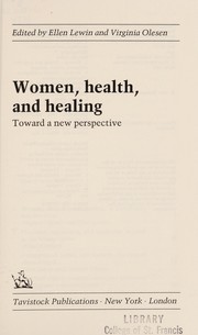 Cover of: Women, health, and healing: toward a new perspective