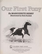 Cover of: Our first pony | Marguerite Henry