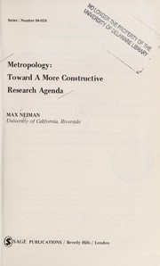 Cover of: Metropology | Max Neiman