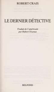 Cover of: Le dernier detective
