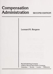 Cover of: Compensation administration | Leonard R. Burgess