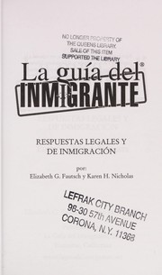 Cover of: La guia del inmigrante | Elizabeth G. Fautsch