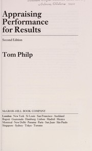 Cover of: Appraising performance for results | Tom Philp