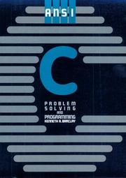 Cover of: ANSI C: Problem Solving and Programming