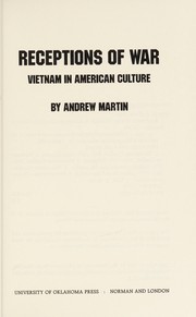 Receptions of war by Andrew Martin