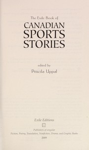 Cover of: The Exile book of Canadian sports stories | 