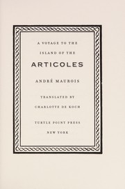 Voyage au pays des Articoles by André Maurois
