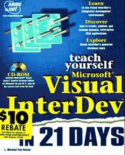 Cover of: Teach yourself Microsoft Visual InterDev in 21 days