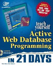 Cover of: Teach yourself Active Web database programming in 21 days