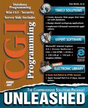Cover of: CGI programming unleashed