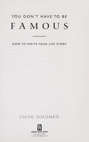 Cover of: You don't have to be famous by Steve Zousmer