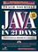 Cover of: Teach yourself Java in 21 days