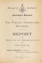 Cover of: The Fernley Observatory, Southport | Southport (England). County Borough Council. Meteorological Department