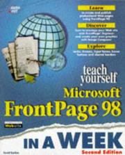 Cover of: Teach yourself Microsoft FrontPage 98 in a week by David Karlins