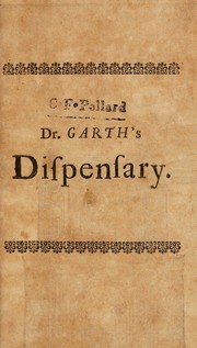 Cover of: The dispensary: a poem, in six canto's [sic].
