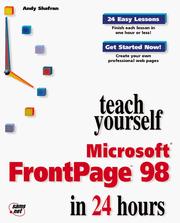 Cover of: Teach yourself Microsoft FrontPage 98 in 24 hours by Andrew Bryce Shafran