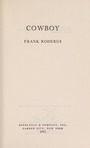 Cover of: Cowboy by Frank Roderus