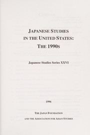 Cover of: Japanese Studies in the United States: The 1990s (Japanese Studies Series, 26)