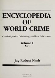 Cover of: Encyclopedia of World Crime Volume a C