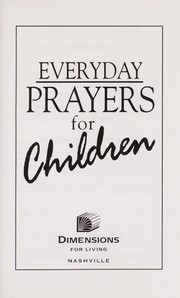 Cover of: Everyday prayers for chidren. | 