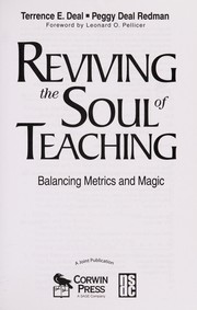 Cover of: Reviving the soul of teaching | Terrence E. Deal