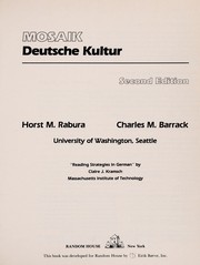 Cover of: Deutsche Kultur | Horst M. Rabura