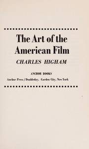 Cover of: Art of the American Film
