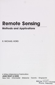 Cover of: Remote sensing | R. Michael Hord