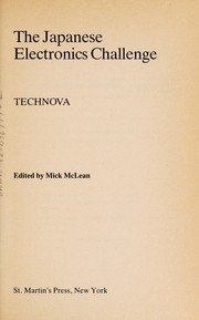 Cover of: The Japanese Electronics Challenge by Mark McLean