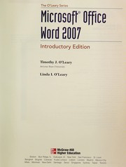 Cover of: Microsoft Office Word 2007 | O