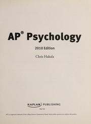 Cover of: Kaplan AP Psychology 2010 | Chris Hakala