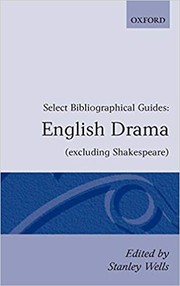 Cover of: English drama, excluding Shakespeare by edited by Stanley Wells.