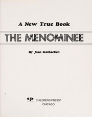 Cover of: The Menominee | Joan Kalbacken