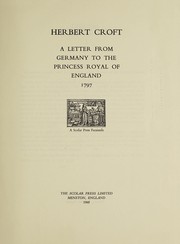 A letter from Germany to the Princess Royal of England, 1797.