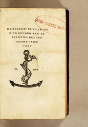 Cover of: Silii Italici De bello Punico secundo XVII libri by Tiberius Catius Silius Italicus