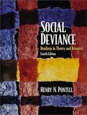 Cover of: Social Deviance | Henry N. Pontell