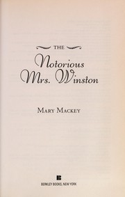 Cover of: The notorious Mrs. Winston