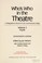 Cover of: Who's Who in the Theatre