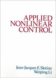 Cover of: Applied nonlinear control by J.-J. E. Slotine