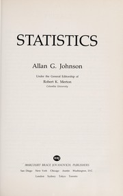 Cover of: Statistics | Allan G. Johnson