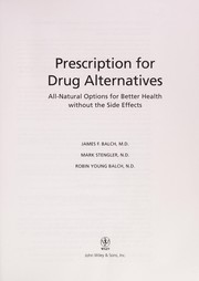 Cover of: Prescription for drug alternatives | James F. Balch