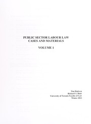 Cover of: Public sector labour law | Tim Hadwen