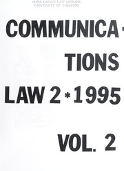 Cover of: Communications law 2