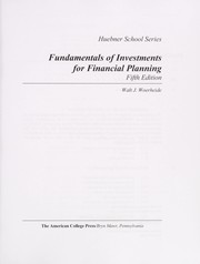 Cover of: Fundamentals of investments for financial planning