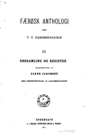 Færøsk anthologi by V. U. Hammershaimb